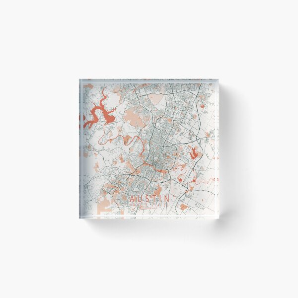 Item preview, Austin City Map of Texas, USA - Bohemian designed and sold by deMAP.