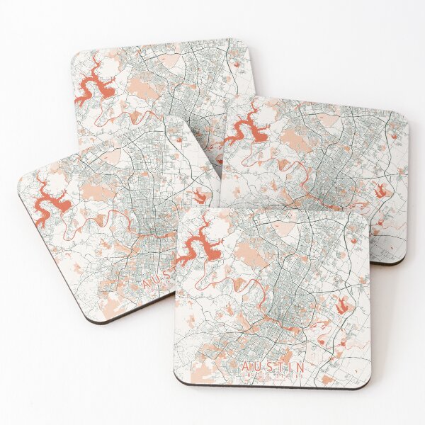 Item preview, Austin City Map of Texas, USA - Bohemian designed and sold by deMAP.