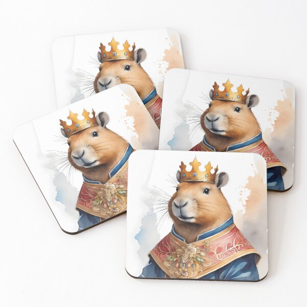 Item preview, funny capybara as king, royal designed and sold by Mauswohn.