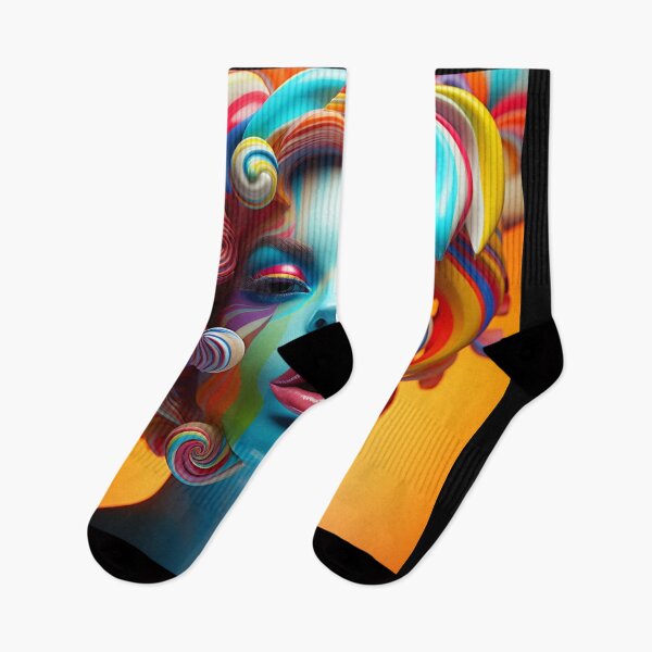 Item preview, Candy face abstract artwork AI designed and sold by silent-violin.