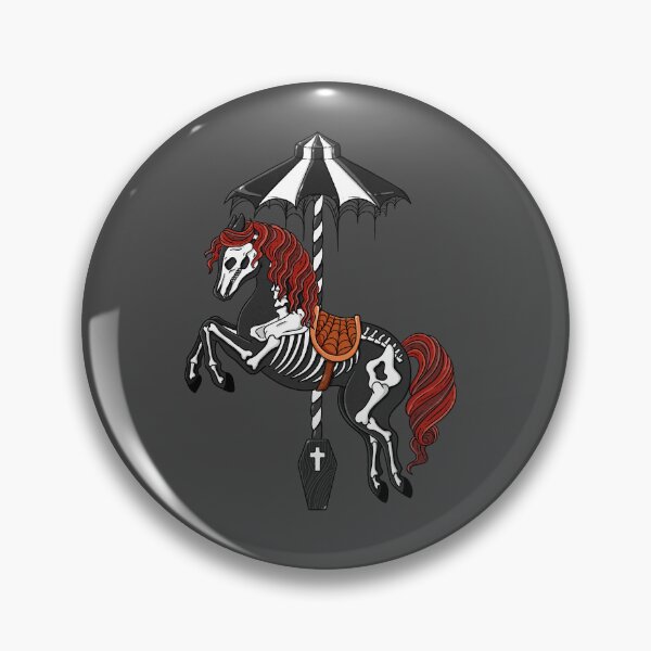 Item preview, Horse skeleton sticker, Halloween horse skeleton, Carousel horse skeleton sticker designed and sold by secondofjuly.
