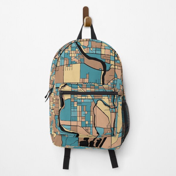 Item preview, Indianapolis Map Pattern in Mid Century Pastel designed and sold by PatternMaps.