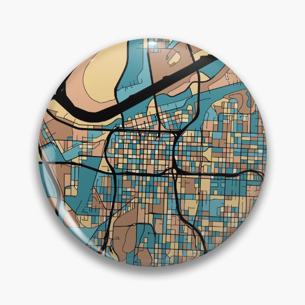 Artikelvorschau, Kansas City-Kartenmuster in Pastell der Mitte des Jahrhunderts entworfen und verkauft von PatternMaps.