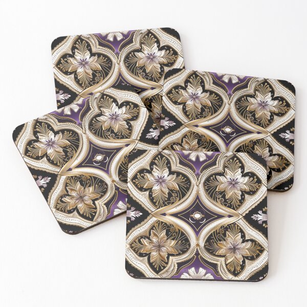 Item preview, Colorful fantasy pattern black white gold copper purple ornament mesh designed and sold by G-M-Designs.