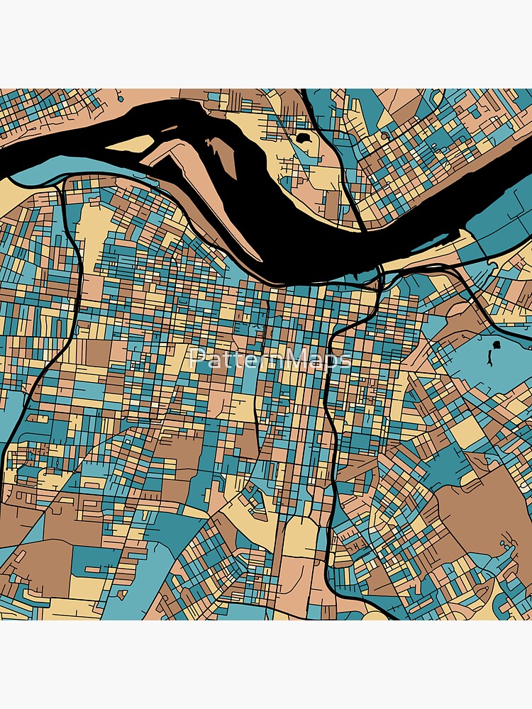 LOUISVILLE Map - KENTUCKY | Blue, More Colors, Review My Collections Art  Print