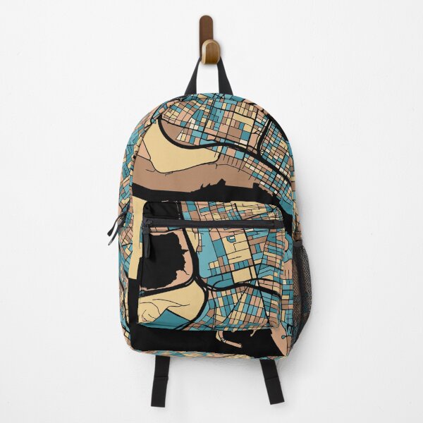Item preview, Oakland Map Pattern in Mid Century Pastel designed and sold by PatternMaps.