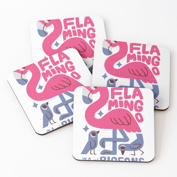 Item preview, Flamingo and Quote illustration  designed and sold by monkik.