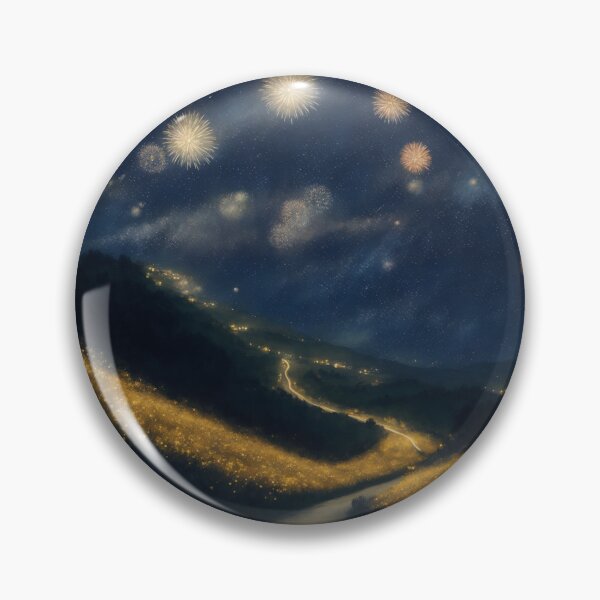 Item preview, Celestial Fireworks: Van Gogh-Inspired Night Sky with Sparkling Lights designed and sold by RedArtG09.