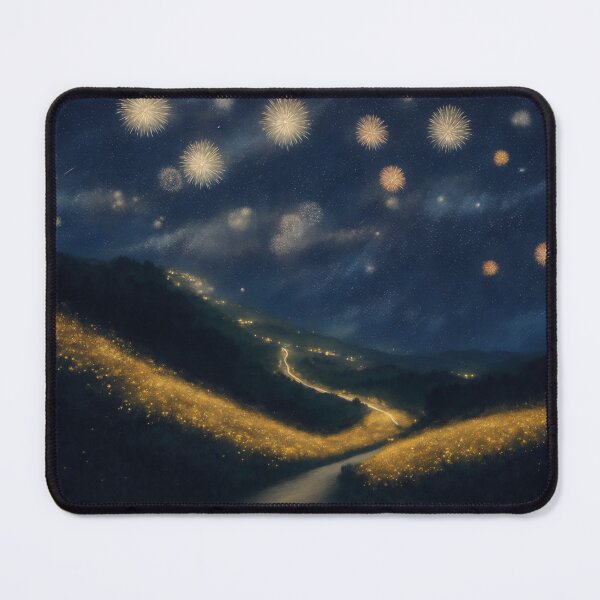 Item preview, Celestial Fireworks: Van Gogh-Inspired Night Sky with Sparkling Lights designed and sold by RedArtG09.