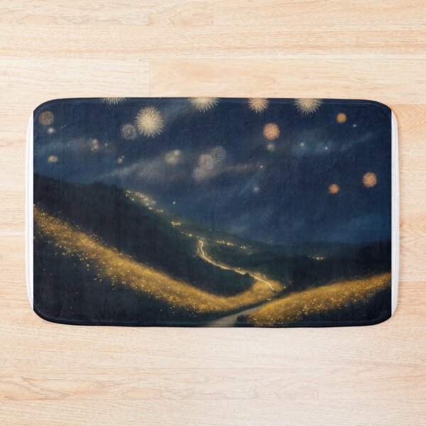 Item preview, Celestial Fireworks: Van Gogh-Inspired Night Sky with Sparkling Lights designed and sold by RedArtG09.