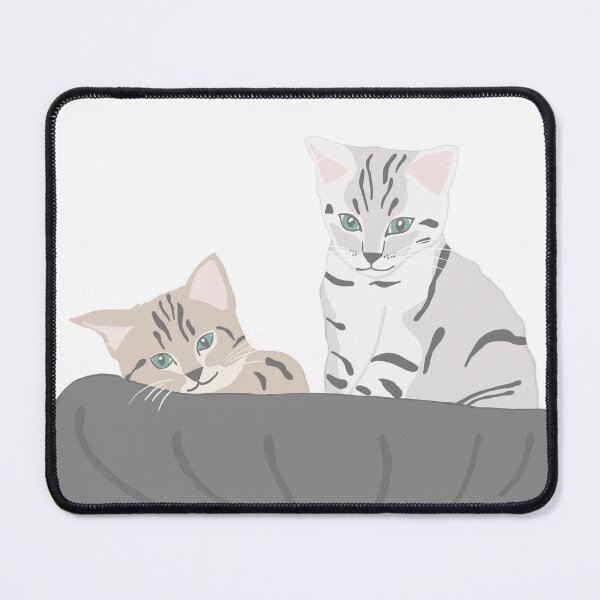 Item preview, Adorable Sibling Cats Illustration: Flat & Minimalistic Design | Cute Feline Duo Art | Perfect Decor for Kids’ Room, Nursery, or Cat Lovers designed and sold by MaddaMom.