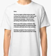 Letter to Sammi Jersey Shore T-Shirt Classic T-Shirt