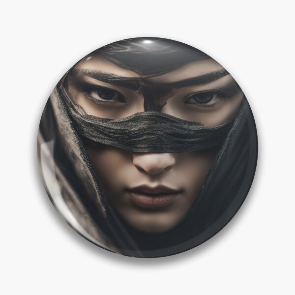 Item preview, Kunoichi female shinobi warrior closeup portrait designed and sold by RK - Shop.