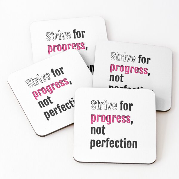 Item preview, Strive for progress, not perfection designed and sold by QuotopiaThreads.
