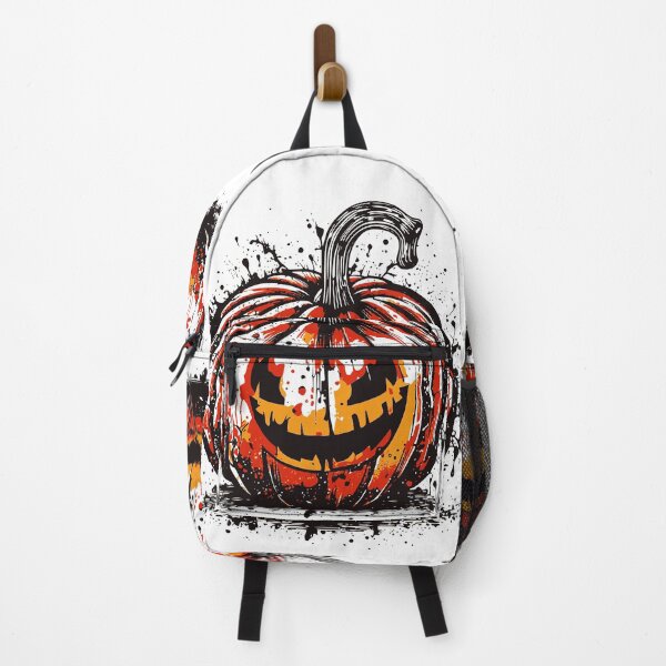 Item preview, Laughing Fright: Black, Red, and Orange Halloween Pumpkin designed and sold by Dreamspiration.