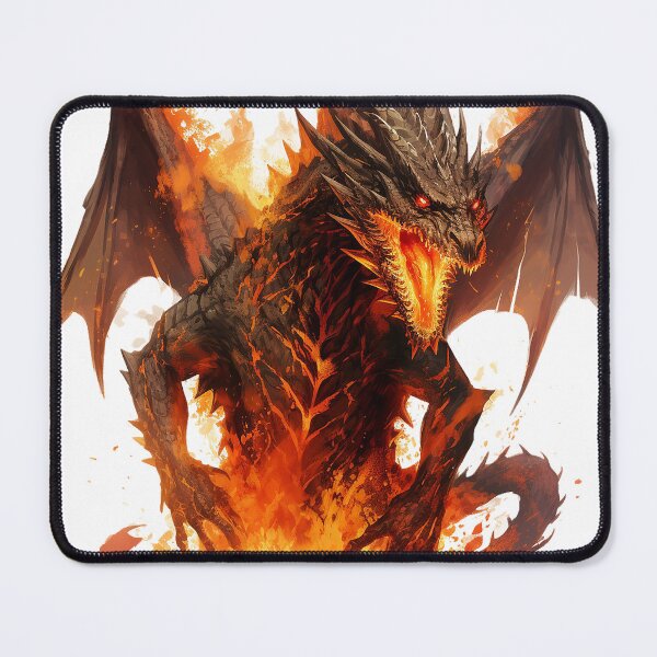 Item preview, Obsidian Inferno: Black Fire Dragon Art designed and sold by Christian Weiss.