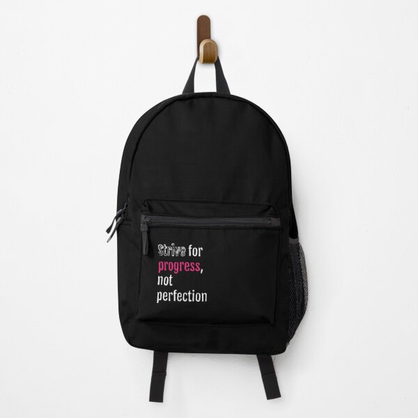 Item preview, Strive for progress, not perfection (Black Edition) designed and sold by QuotopiaThreads.