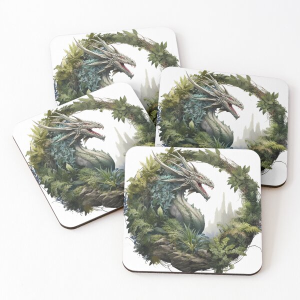Item preview, Stones and Vines: Jungle Guardian Dragon Art designed and sold by Christian Weiss.