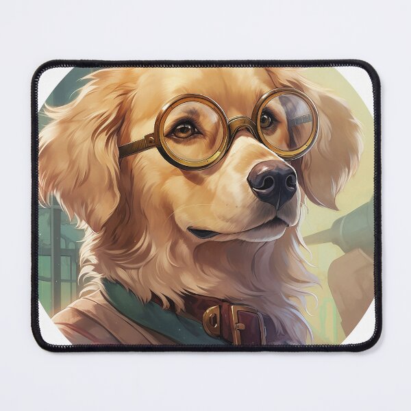 Item preview, Meet 'Specs Rover': The Spectacled Golden Retriever Explorer with a Sense of Adventure designed and sold by Christian Weiss.