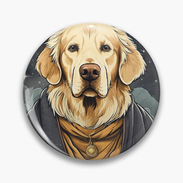 Item preview, Enchanting Nights with 'Starry Paws Mage': The Young Golden Retriever Mage under the Moonlight designed and sold by Christian Weiss.