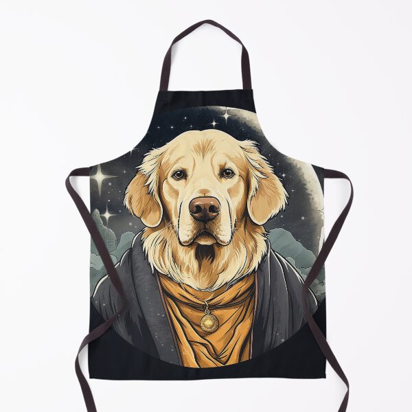 Item preview, Enchanting Nights with 'Starry Paws Mage': The Young Golden Retriever Mage under the Moonlight designed and sold by Christian Weiss.