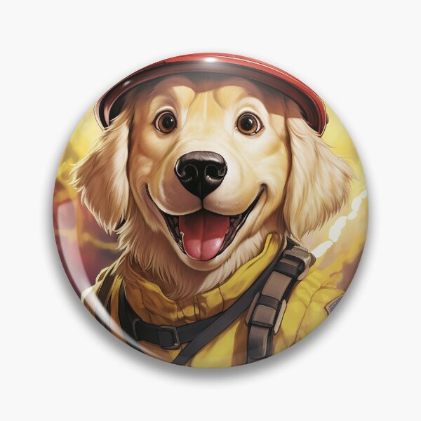 Item preview, Meet 'Blaze': The Courageous Firefighter Golden Retriever Who Braves the Flames designed and sold by Christian Weiss.