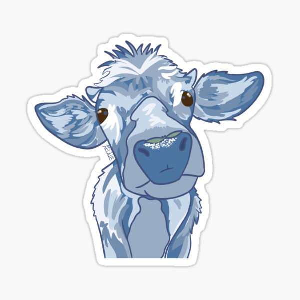 Miracle Valentine on X: Cute Blueberry Milk Cow Please check my merch  store to see more cute artworks of mine * Redbubble:   * Teepublic:  #redbubble  #teepublic #fineartamerica #cow #milkcow #cutecow #