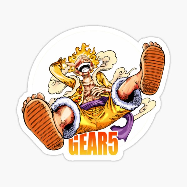 One piece luffy gear 5 Sticker by Soulzodiac, gear 5 one piece