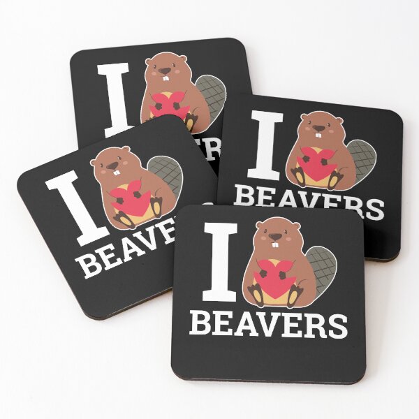 Item preview, I Love Beaver Rodent Heart designed and sold by MooonTees.
