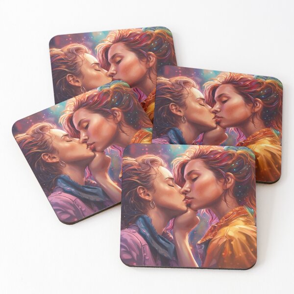 Item preview, Two Women Kiss Art Portrait designed and sold by Clark81.