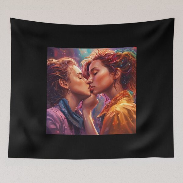 Item preview, Two Women Kiss Art Portrait designed and sold by Clark81.