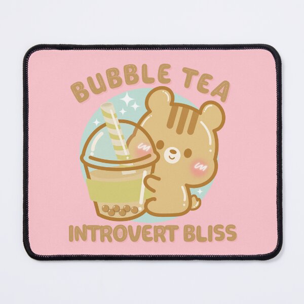 Item preview, Cute Kawaii Chipmunk Bubble Tea Introvert Bliss designed and sold by cutecozynook.