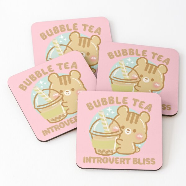 Item preview, Cute Kawaii Chipmunk Bubble Tea Introvert Bliss designed and sold by cutecozynook.