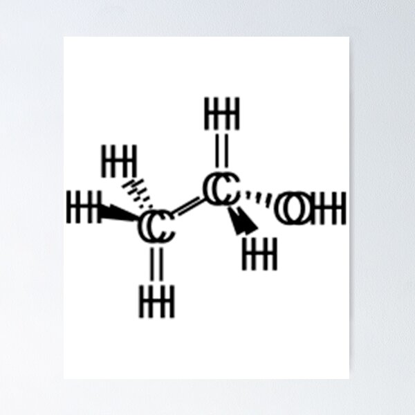 Cetyl Alcohol Molecule #1 Wood Print