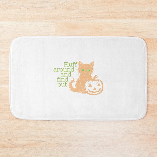 Item preview, Fluff Around and Find Out Mean Halloween Cat designed and sold by LivingRoomZoo.