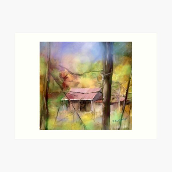 Barn in Autumn Art Print