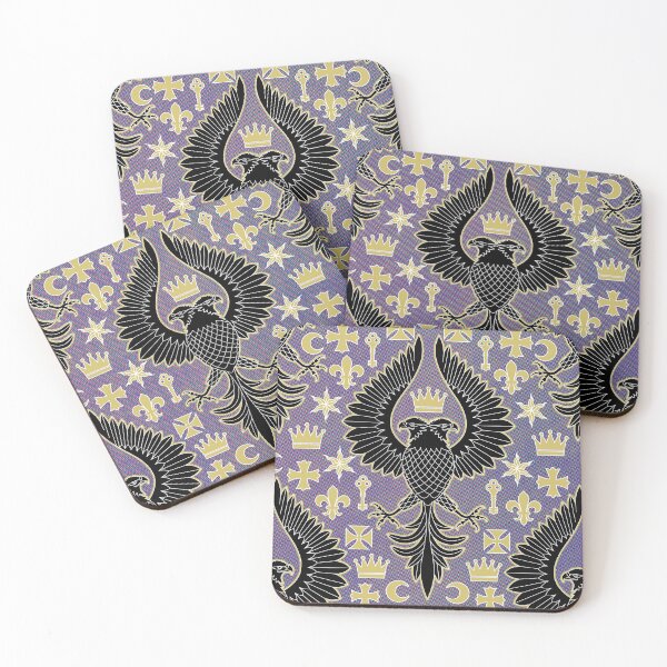 Item preview, Heraldic Eagle - Black and Purple designed and sold by Carina Parry Studios.