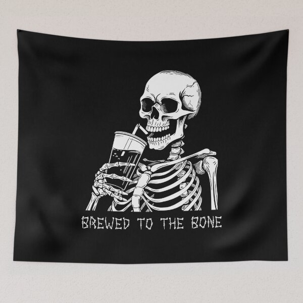 Artikelvorschau, Funny Skeleton Goth Men Women Funny Halloween Coffee entworfen und verkauft von KsuAnn.