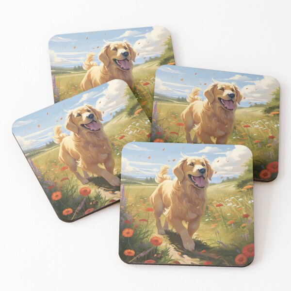 Item preview, Meet 'Blossom': Golden Retriever's Heartwarming Stroll Through a Field of Flowers designed and sold by Christian Weiss.