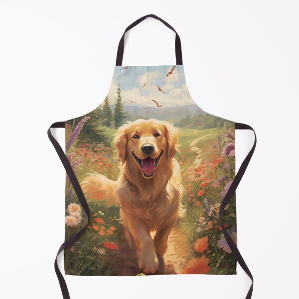 Item preview, Explore 'Meadow Serenity': A Dog's Blissful Stroll Amid Flowers with Birds in the Sky designed and sold by Christian Weiss.