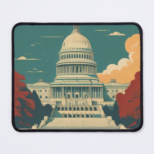 Item preview, Washington DC Vintage Minimal Retro Travel designed and sold by Inari Designs.