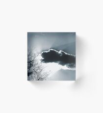 Monochrome Sky Acrylic Block