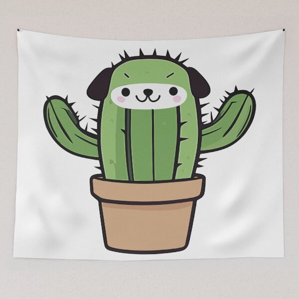 Item preview, Dog Cactus art illustration designed and sold by Niktarka.