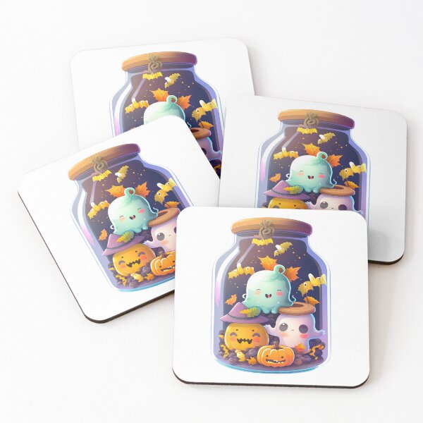Item preview, Cute Halloween scene in a jar designed and sold by Inky-Spiration.