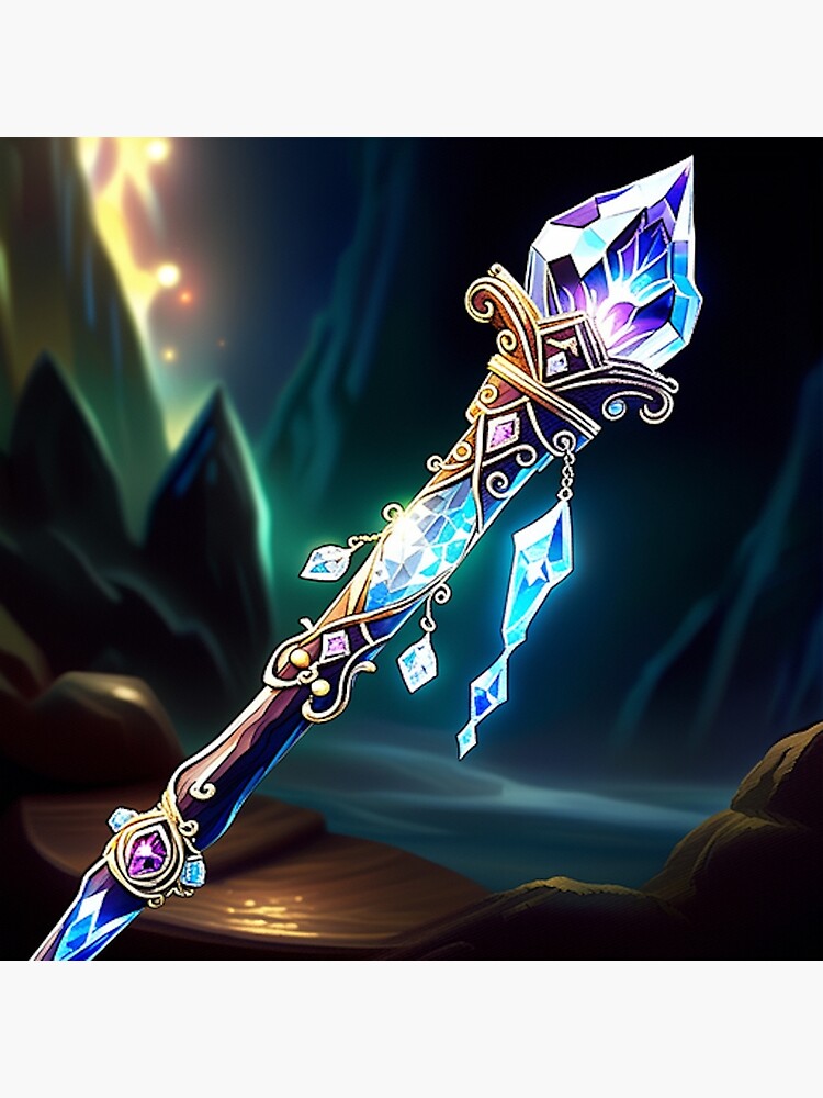 Fantasy Art: Majestic Staff Made Of Shimmering Crystal Art Board Print for  Sale by Rizinator