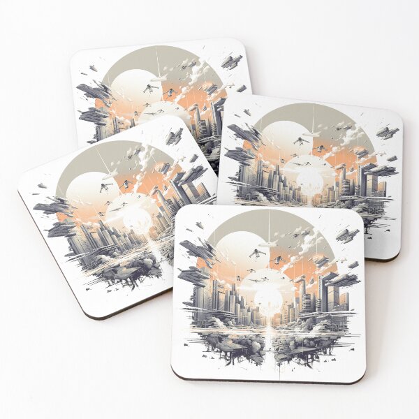 Item preview, Futuristic Cityscape designed and sold by DesignArtique.