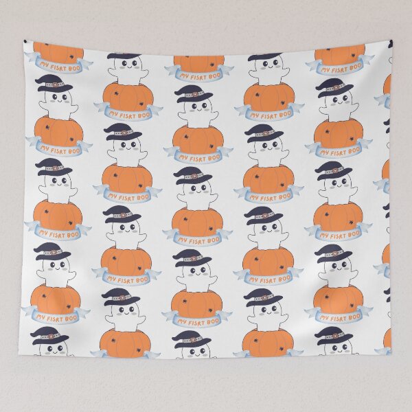 Item preview, First boo funny cute baby ghost halloween designed and sold by Azrou shop.
