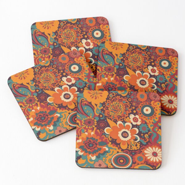 Item preview, Flower Power Colourful Flower Pattern designed and sold by druidwolfart.