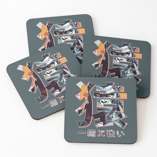 Item preview, Ape Together Strong Japanese Ninja Gorilla designed and sold by faunathreads.