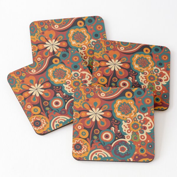 Item preview, Flower Power Colourful Flower Pattern designed and sold by druidwolfart.